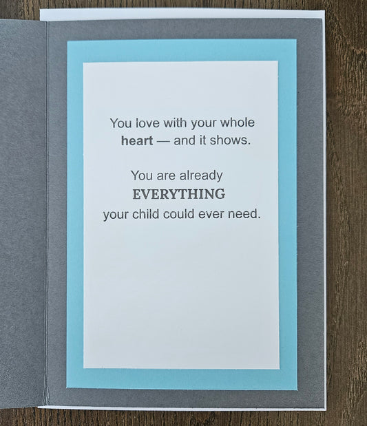 First Father’s Day Card, Handmade Heartfelt Greeting Card For New Dad, Baby Son, Blue Booties