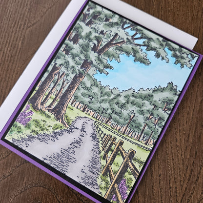 Handmade Card Bundle – Vibrant Hand-Colored Landscape Art Set of 3