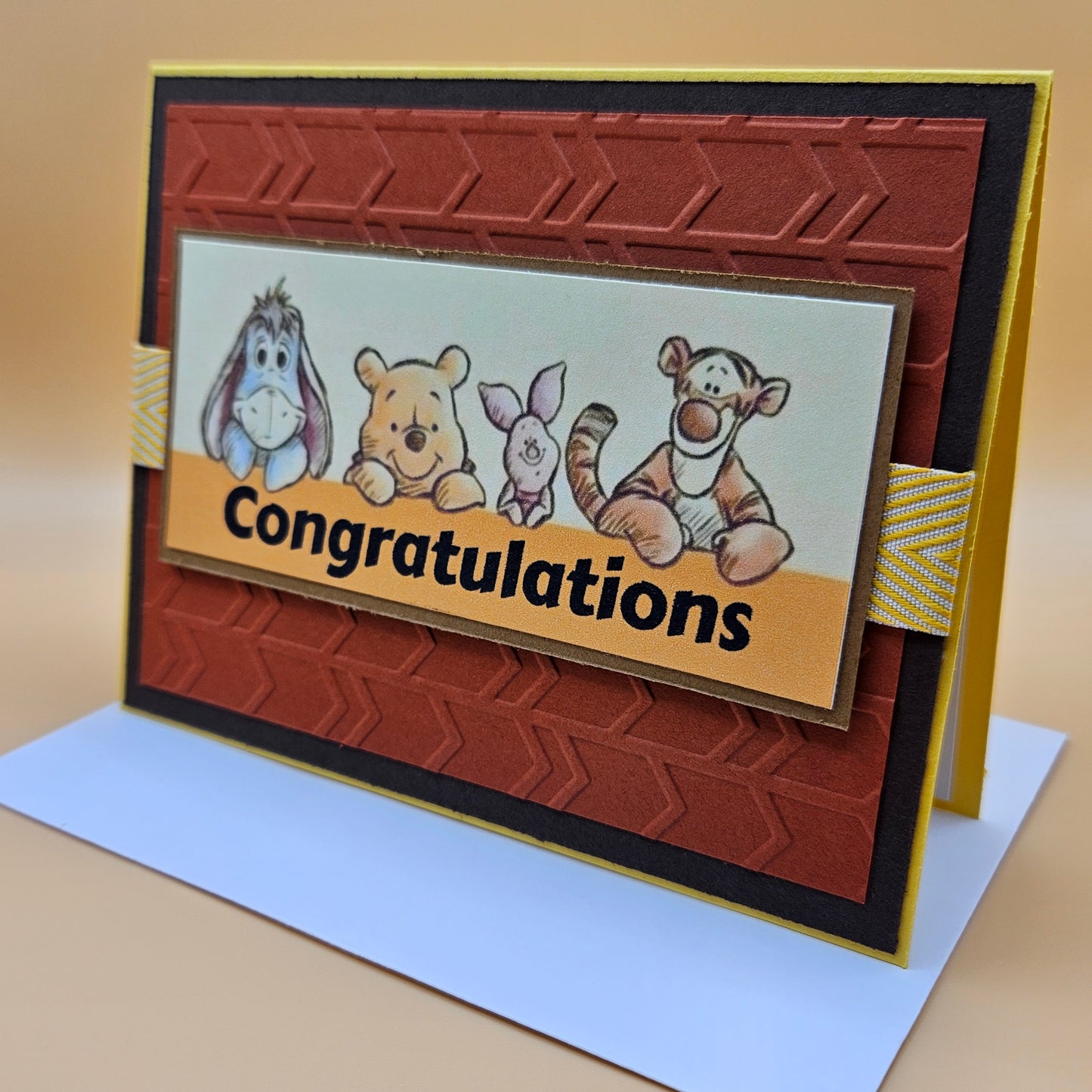 Handmade Winnie The Pooh & Friends Card, Personalized Card For Birthdays, Congratulations, Thinking of You, Best Friends Forever