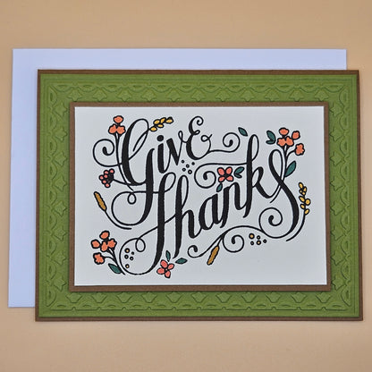 Handmade Thanksgiving Greeting Card For Friends or Family, Autumn Florals
