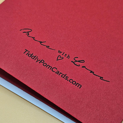Handmade Christmas Card, Happy New Year Card Festive Holiday Greeting Card