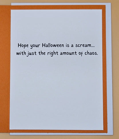 Handmade Halloween Card, Funny Greeting Card with Inside Message, Squad Ghouls Cats
