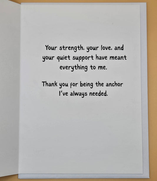 Birthday Card for Dad, Heartfelt Message Greeting Card with Lighthouse Anchor Design Tiddly Pom Cards