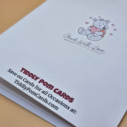 Birthday Card for Husband, Romantic Greeting Card for Him, Blue Heartfelt Message Masculine Card