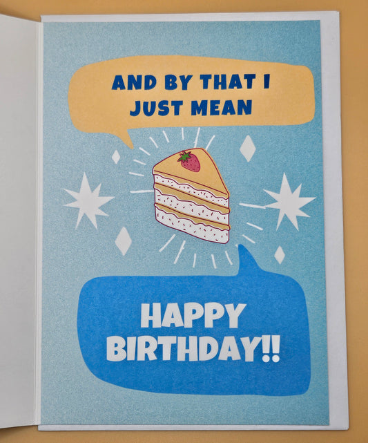 Funny Birthday Card, “You’re Officially Getting Older”