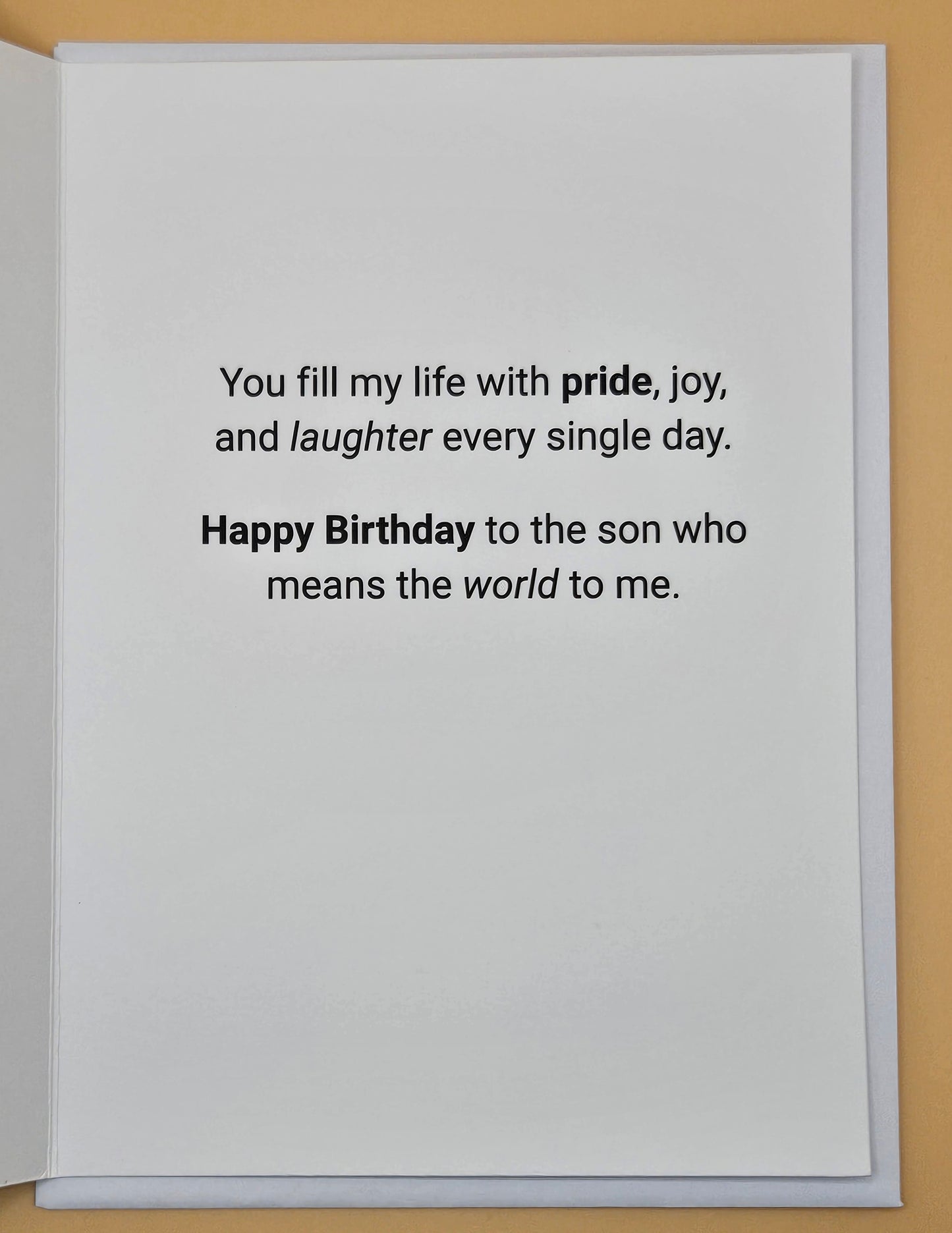 Birthday Card for Son, Heartfelt Greeting Card for Him, Masculine Birthday Card