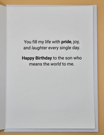 Birthday Card for Son, Heartfelt Greeting Card for Him, Masculine Birthday Card