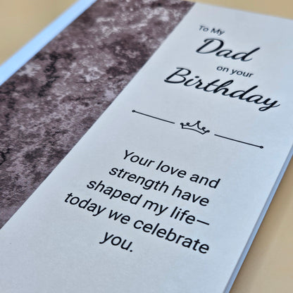 Birthday Card for Dad, Heartfelt Greeting Card for Him, Masculine Design for Father’s Birthday