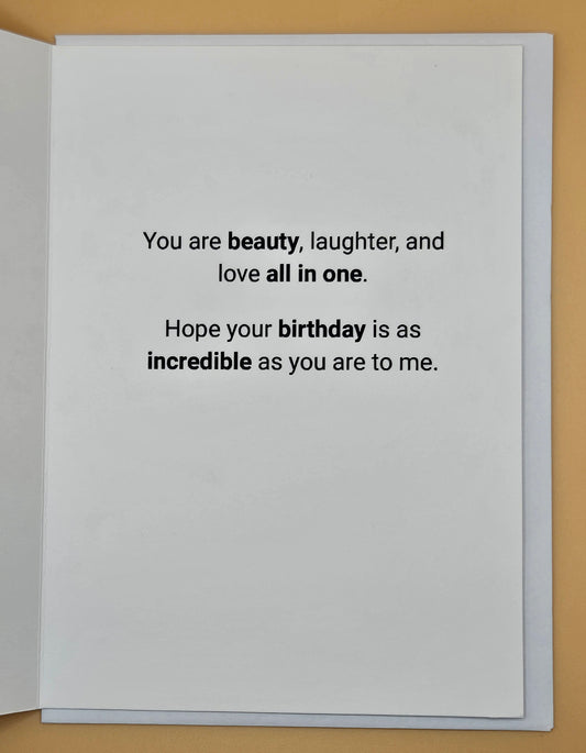 Birthday Card for Girlfriend, Romantic Greeting Card for Her, To My Girlfriend on Your Birthday, Love & Romance Card