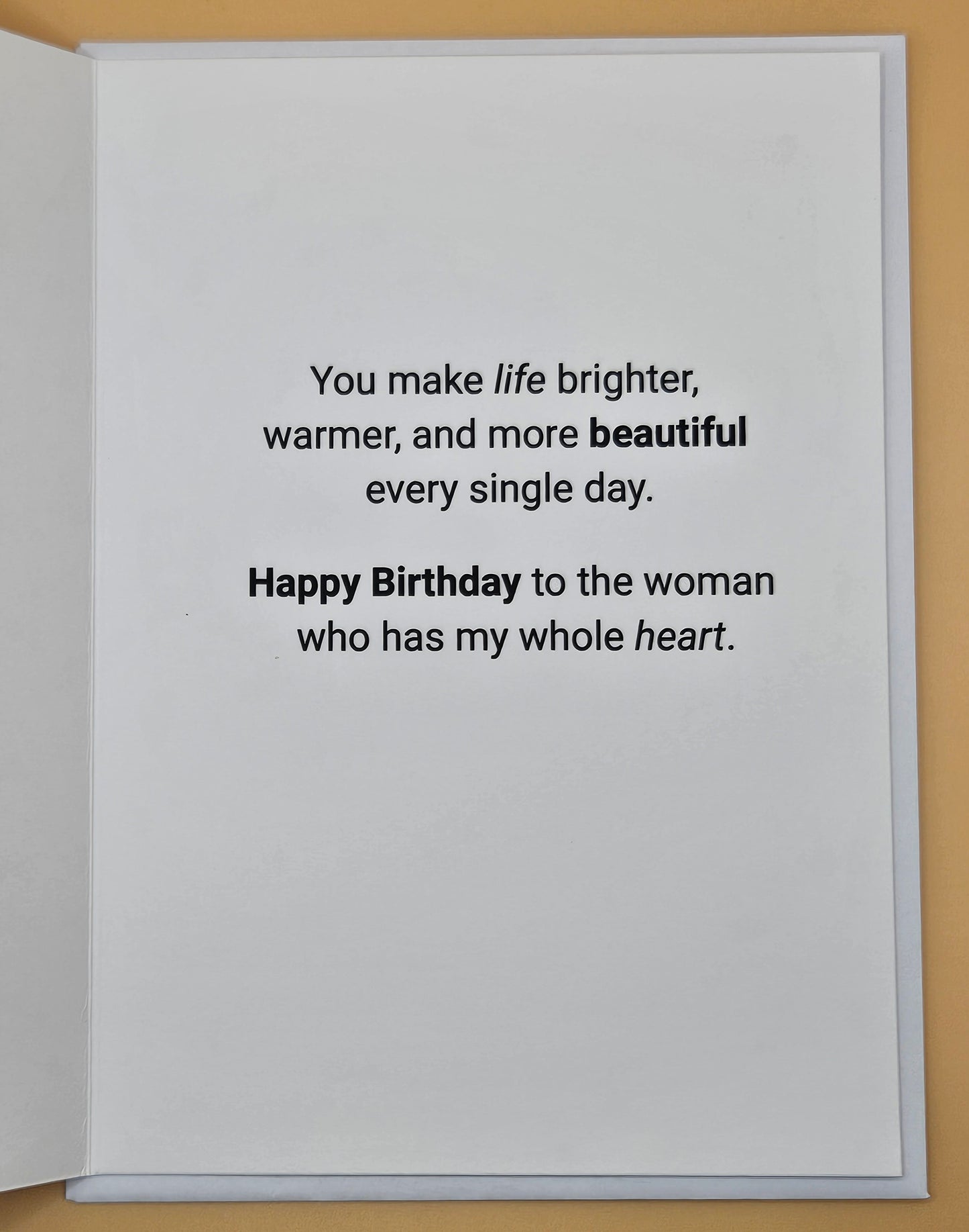 Birthday Card for Wife, Romantic Greeting Card, Heartfelt Message for Her, Pink Hearts