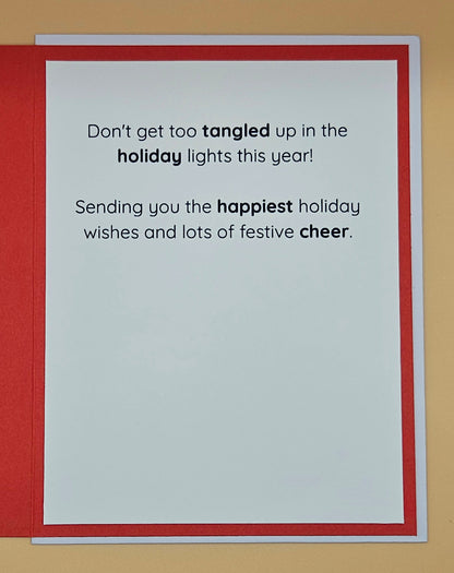 Handmade Christmas Card, Funny Dog Holiday Greeting Card with Playful Message inside, Spot-Tacular Dalmatian Gift for Dog Lovers