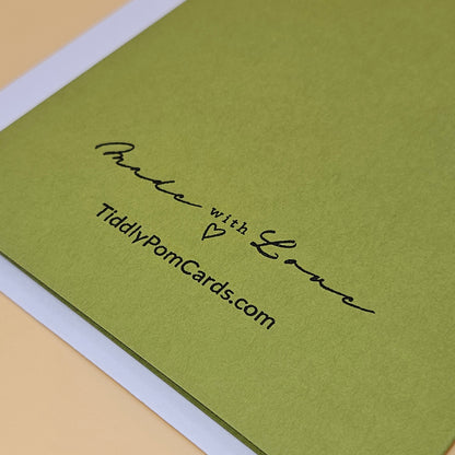 Handmade Christmas Card, Reindeer Kisses Holiday Wishes Greeting Card with Heartfelt Message Inside, Keepsake Christmas Gift for Loved Ones