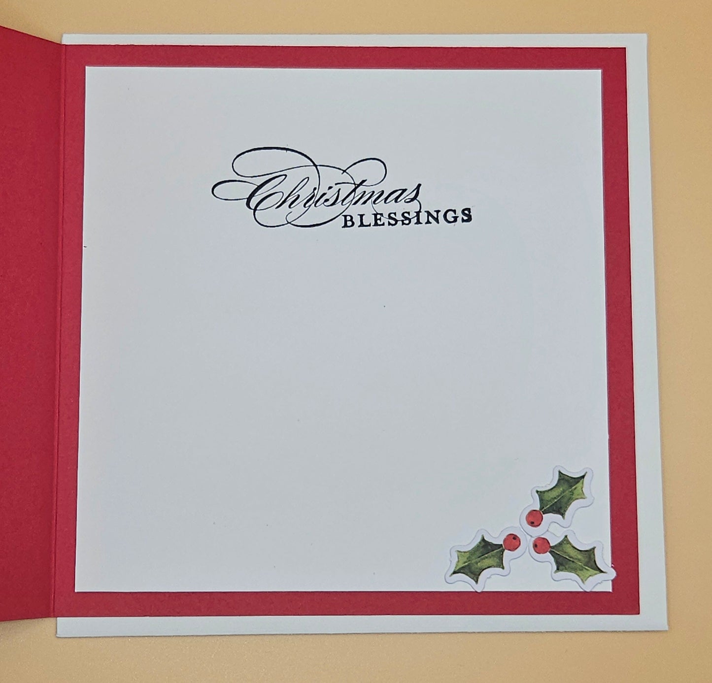 Handmade Christmas Card, Gnome Reindeer Decoupage Greeting Card, Vintage Festive Woodland Christmas Blessings Keepsake