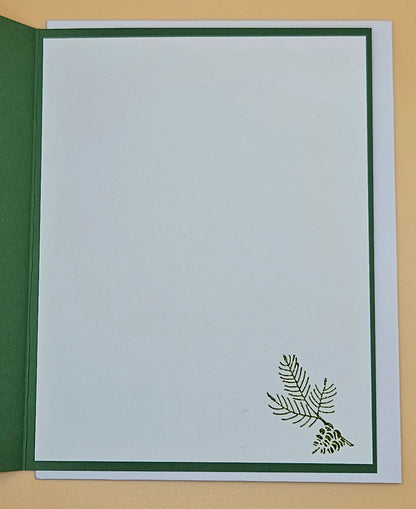 Handmade Christmas Card, Vintage Carolers Holiday Greeting Card, Traditional Winter Keepsake