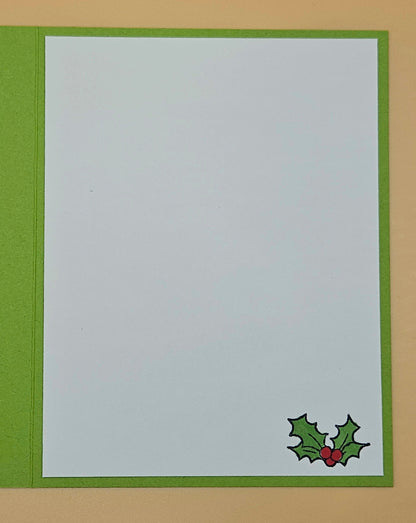 Handmade Christmas Card, Traditional Holiday Greeting Card, Classic Snow Globe Winter Keepsake