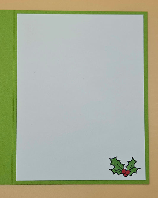 Handmade Christmas Card, Traditional Holiday Greeting Card, Classic Snow Globe Winter Keepsake