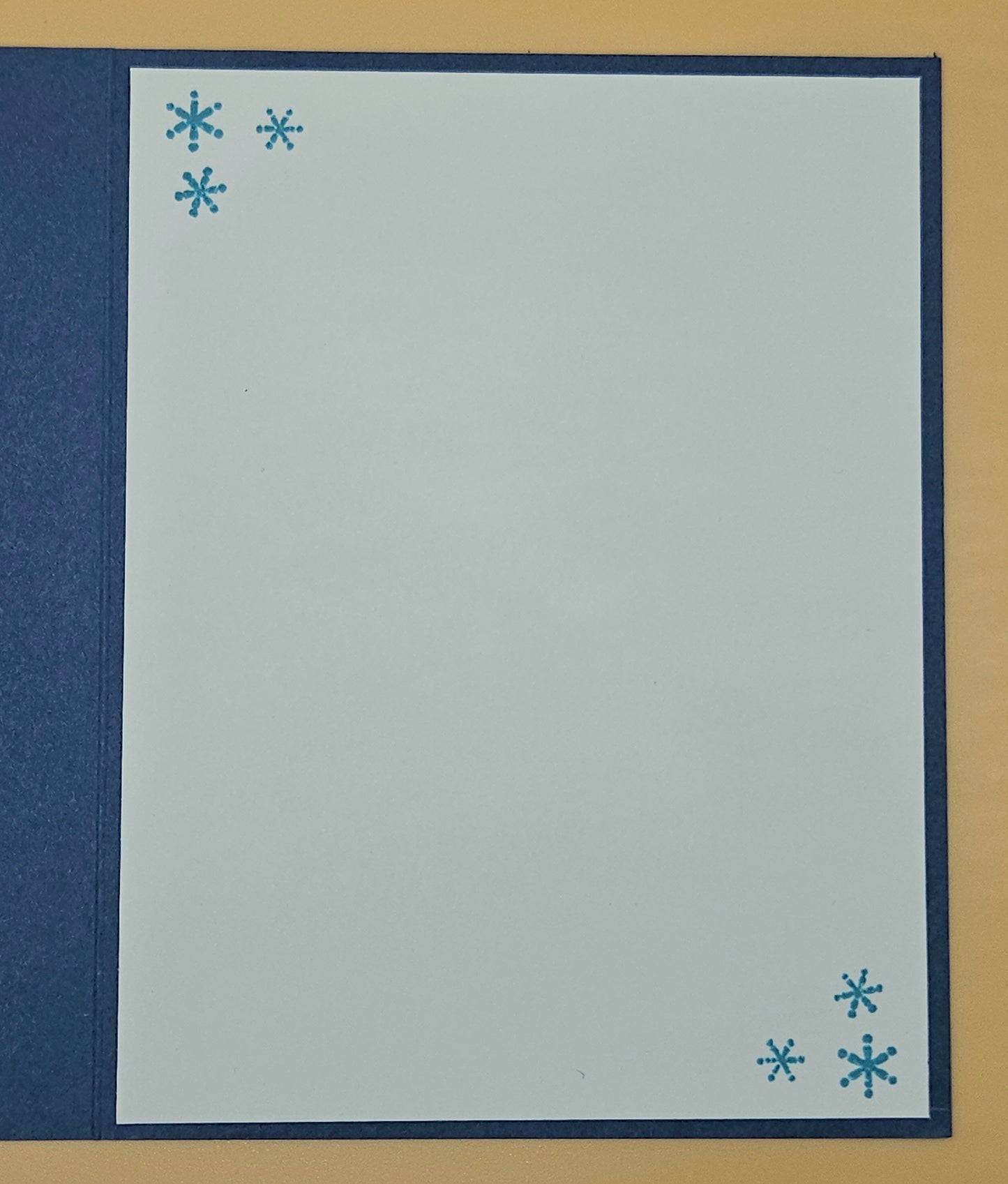 Handmade Christmas Card, Traditional Holiday Greeting Card, Baby Reindeer on Sled Winter Keepsake