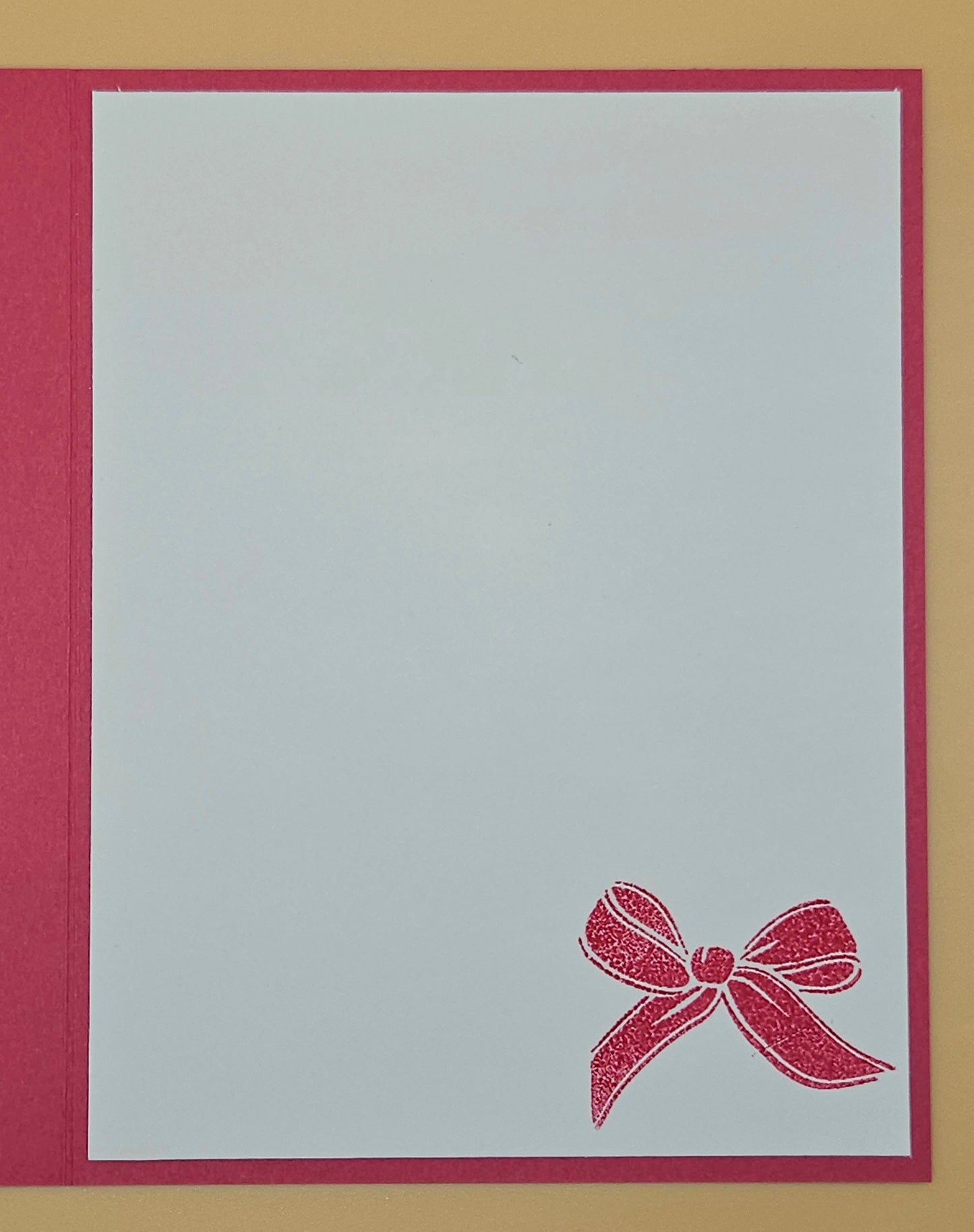 Handmade Christmas Card, Pink Watercolor Wreath Greeting Card, Pastel Holiday Keepsake