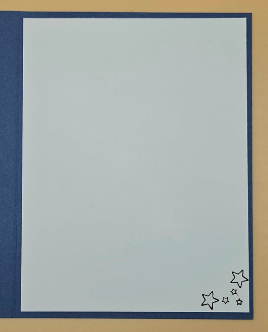 Religious Christmas Card, Handmade Watercolor Nativity, O Holy Night Holiday Greeting Keepsake Tiddly Pom Cards