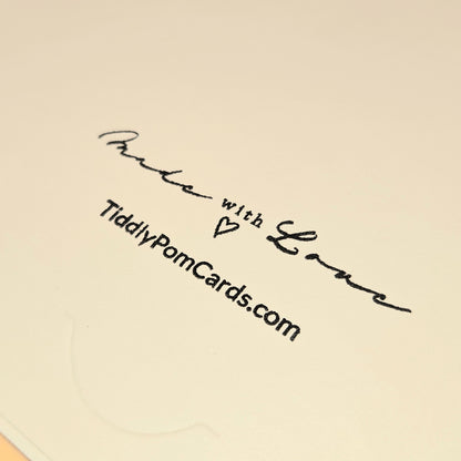 Pop-Up Christmas Card, Gift Card Holder Holiday Greeting, Gold Foil Season's Greetings, Winter Village Snowman Scene Tiddly Pom Cards