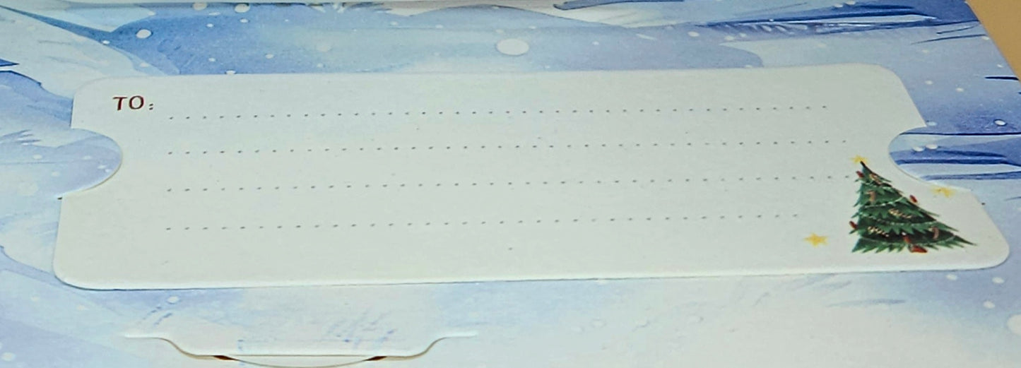 Pop-Up Christmas Card, Gift Card Holder Holiday Greeting, Gold Foil Season's Greetings, Winter Village Snowman Scene Tiddly Pom Cards