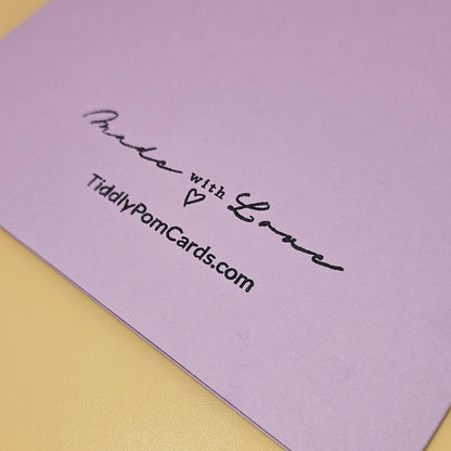 Valentine's Day Card for Girlfriend, Handmade Romantic Lavender Hearts, Heartfelt Keepsake