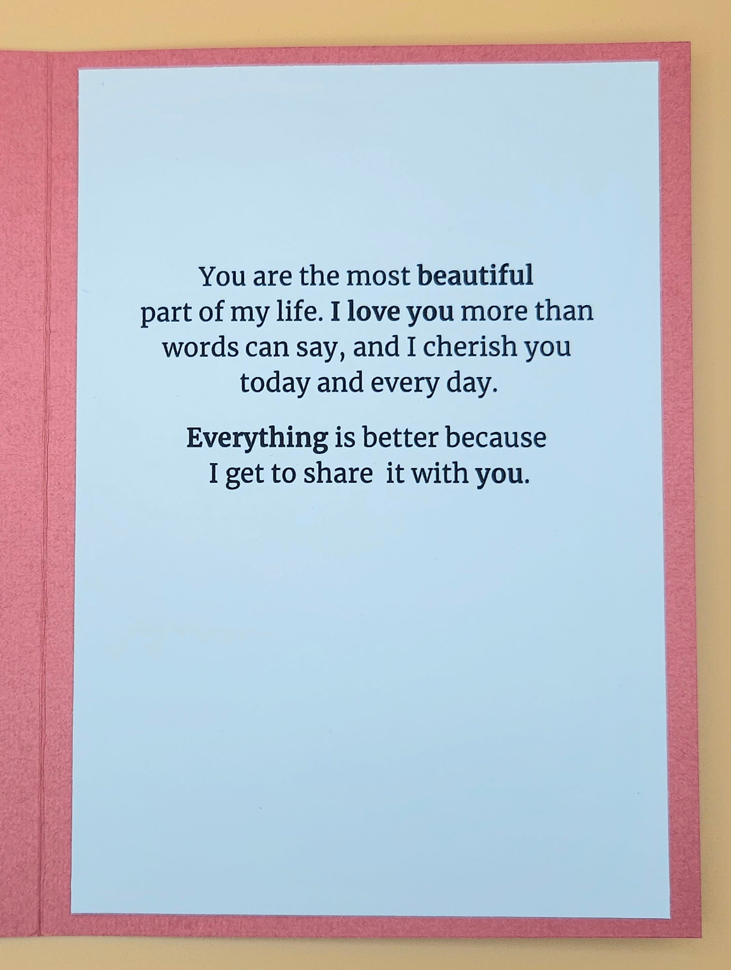Valentine's Day Card, Handmade Die-Cut Gold Foil Red Hearts, Romantic Keepsake