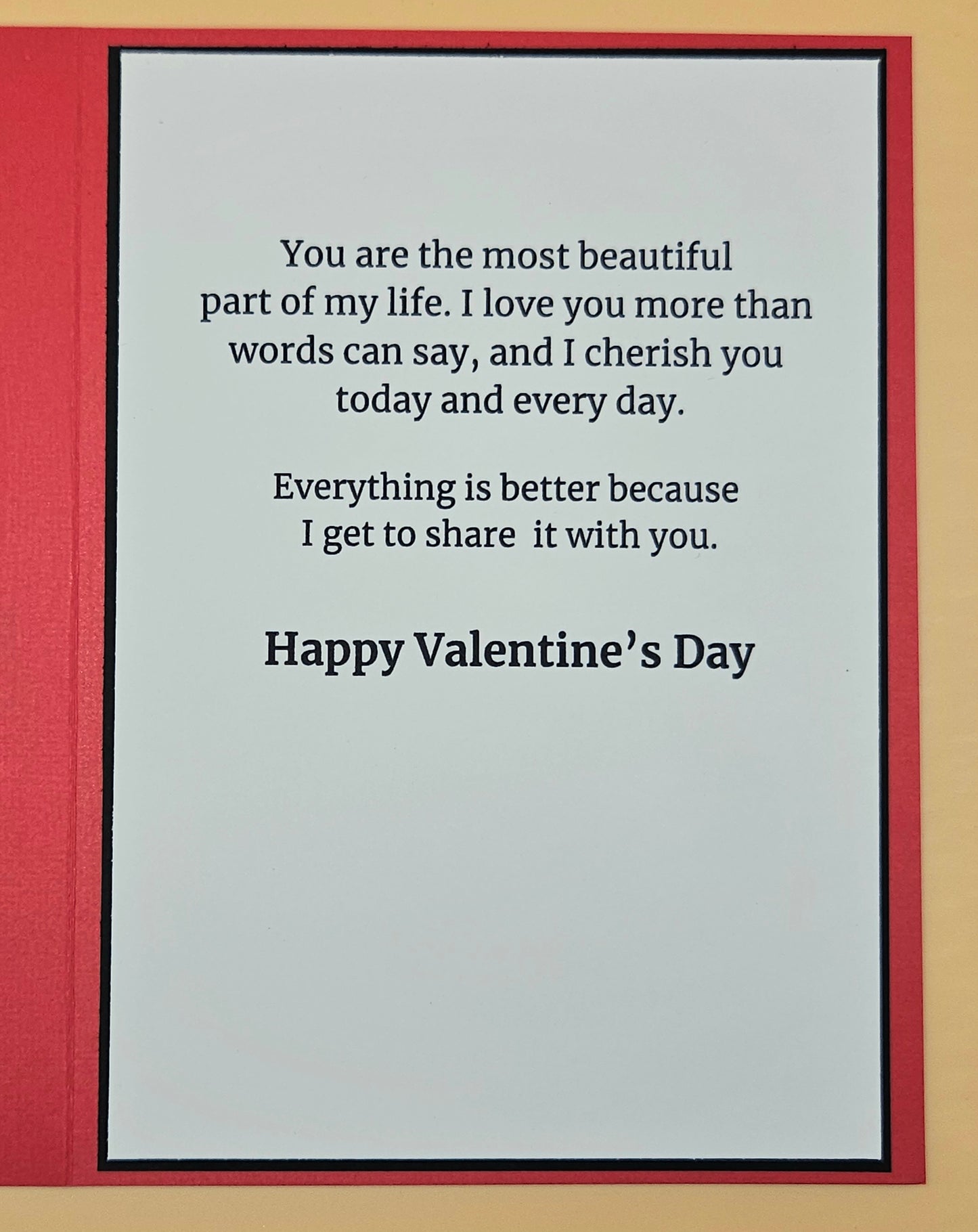 Handmade Valentine's Day Card, "All My Love" Heart, Romantic Keepsake Greeting Card