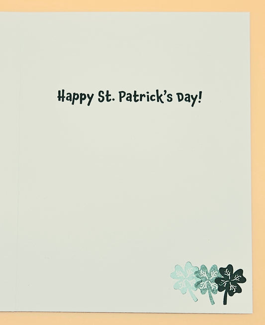 Handmade St. Patrick’s Day Card, Irish Heart Clover Keepsake Greeting Card, Sending Luck & Love