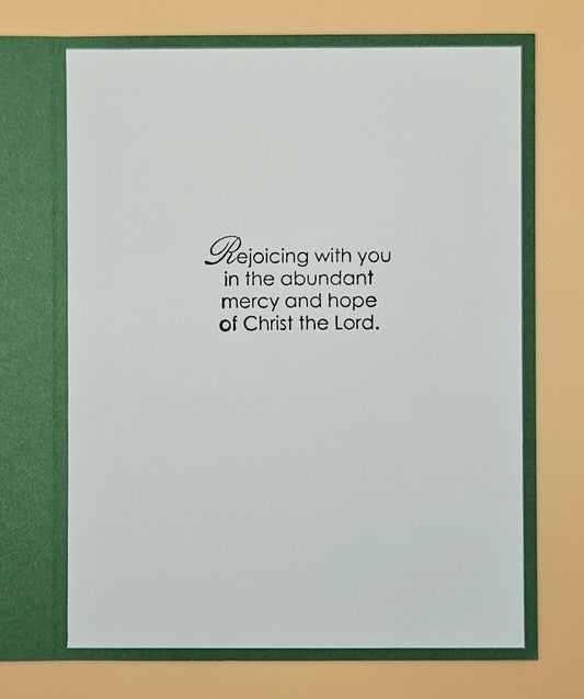 Handmade Religious Easter Card, Floral Lilies Greeting Card, Blessings Keepsake