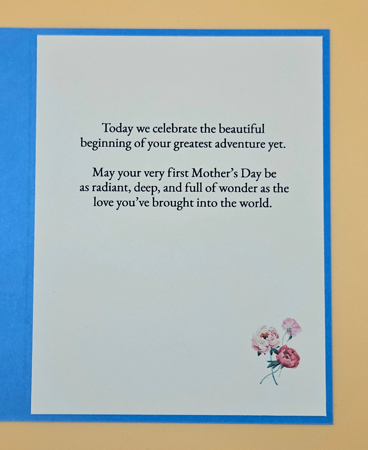 First Mother's Day Card for New Mom, Handmade Floral Illustration, Heartfelt Keepsake