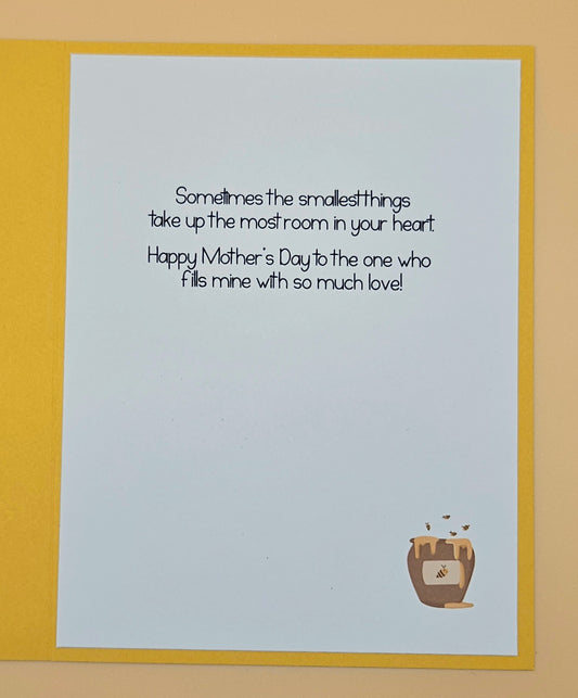 Winnie the Pooh Mother's Day Card, Handmade Classic Pooh Daisy Bouquet Keepsake for Mom