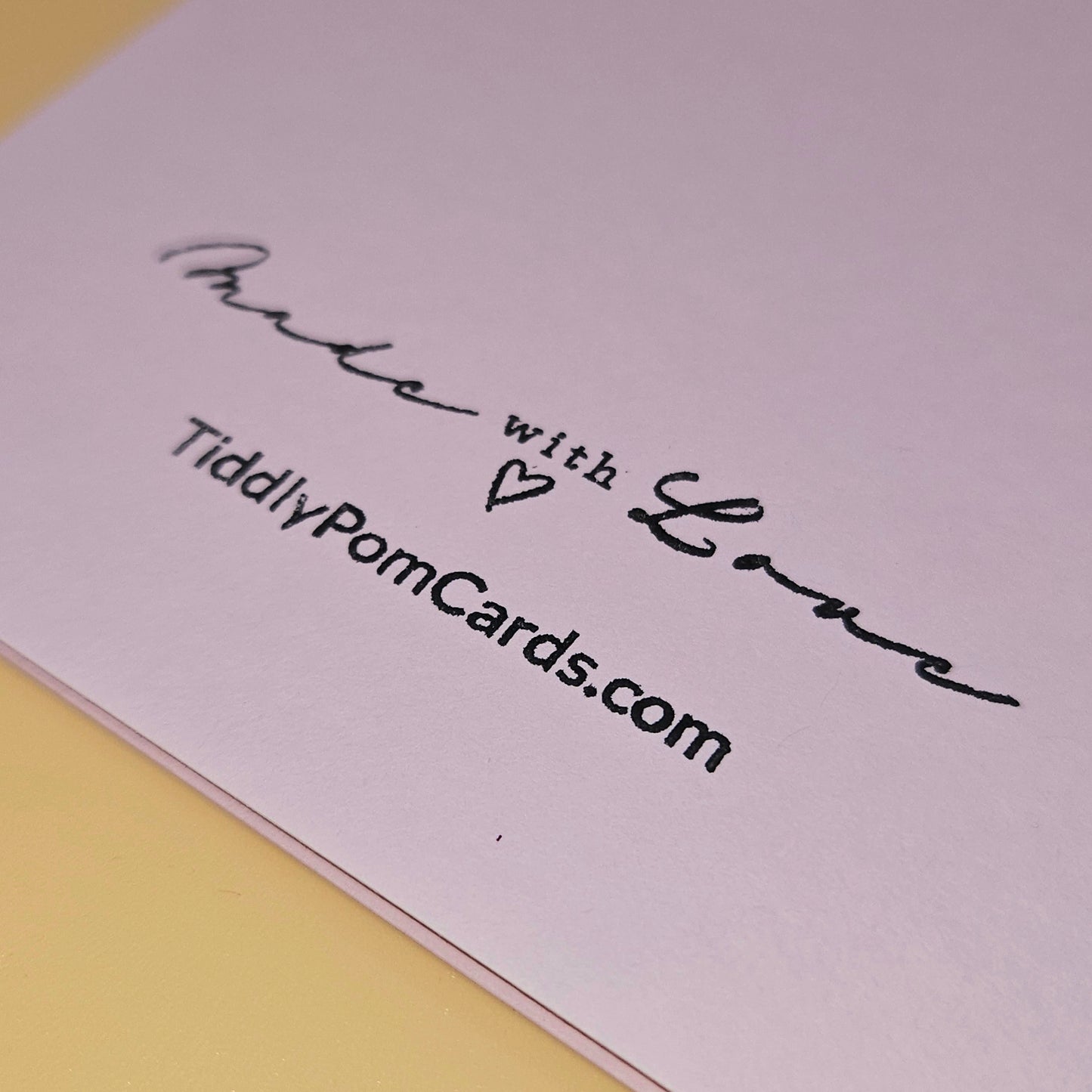 Mother’s Day Card for Mom, Handmade Heart Word Art Typography, Heartfelt Keepsake with Message