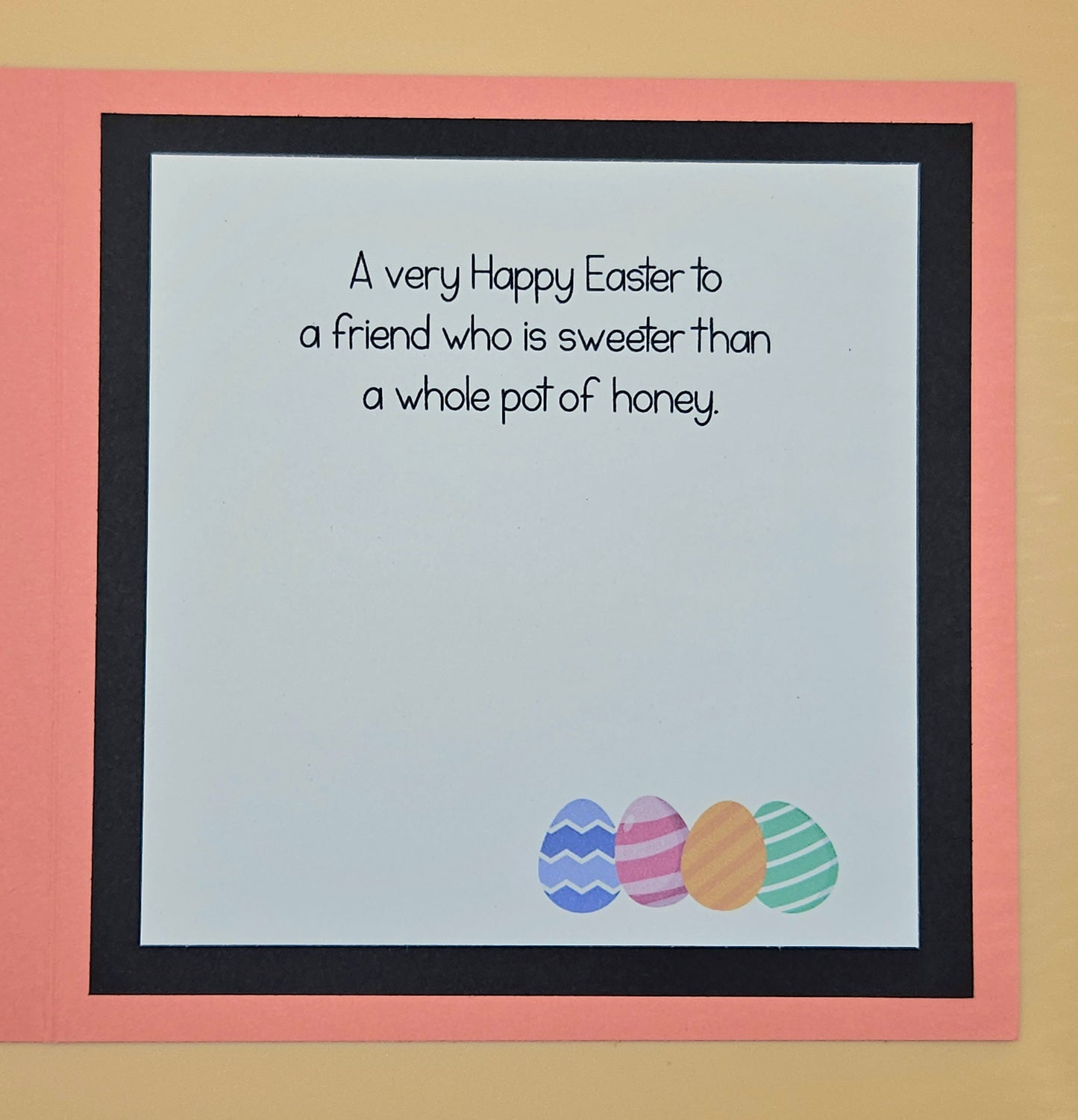 Winnie the Pooh Easter Card, Handmade Classic Pooh Hunny Pot, Heartfelt Spring Keepsake with Message