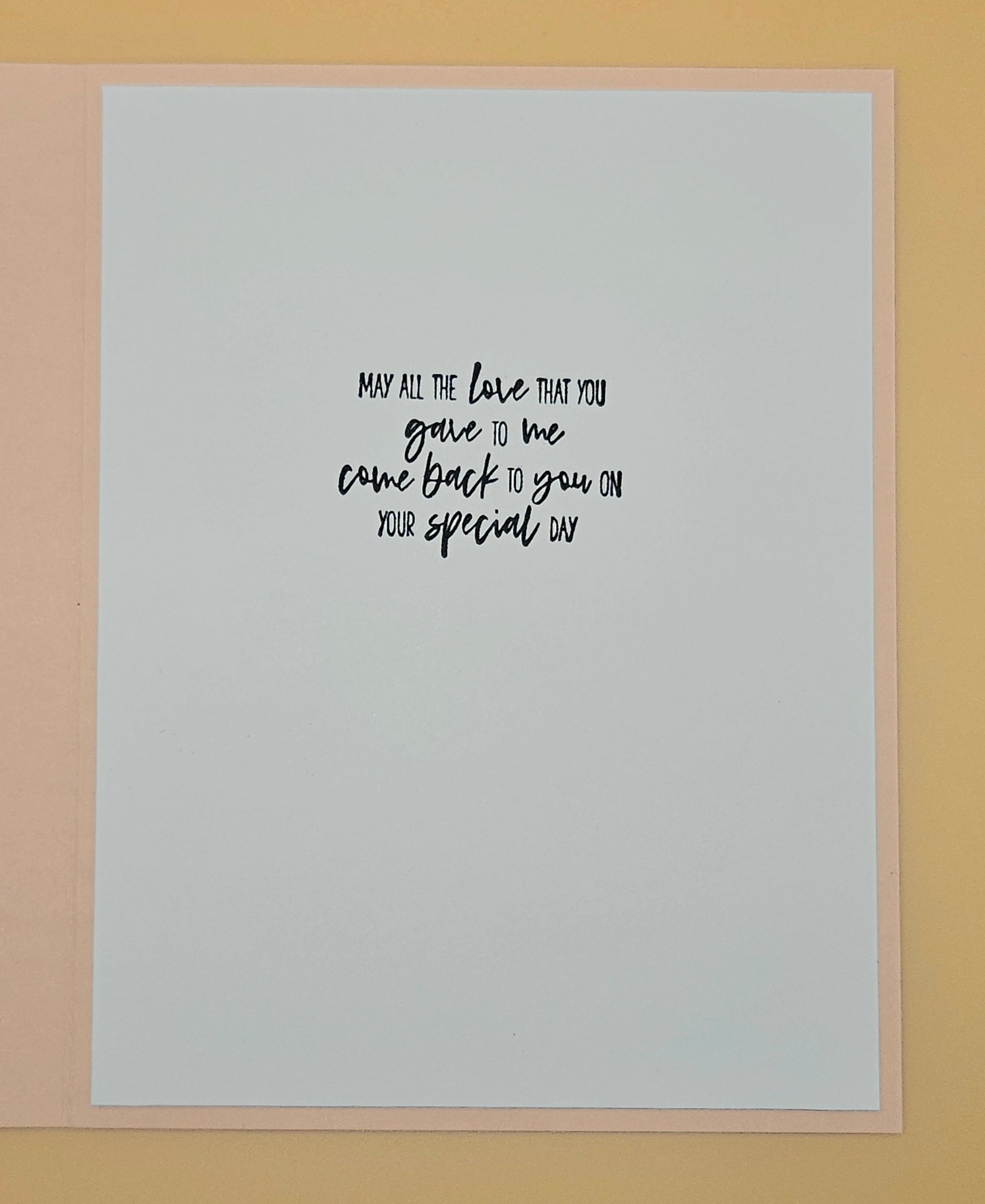 Framed print with a quote on a light gray background