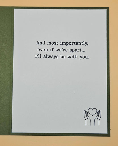 Winnie the Pooh Inspirational Card, Handmade Pooh and Piglet Illustration, Heartfelt Keepsake with Message