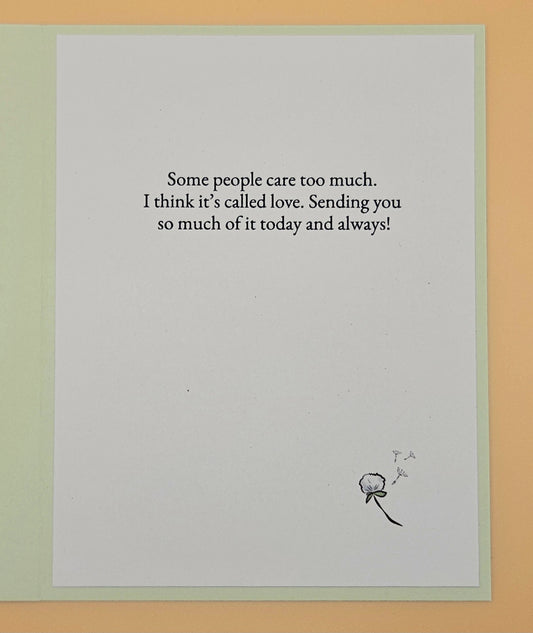 Winnie the Pooh Card for Friends, Handmade Friendship Greeting Card, Piglet’s Love Quote Keepsake