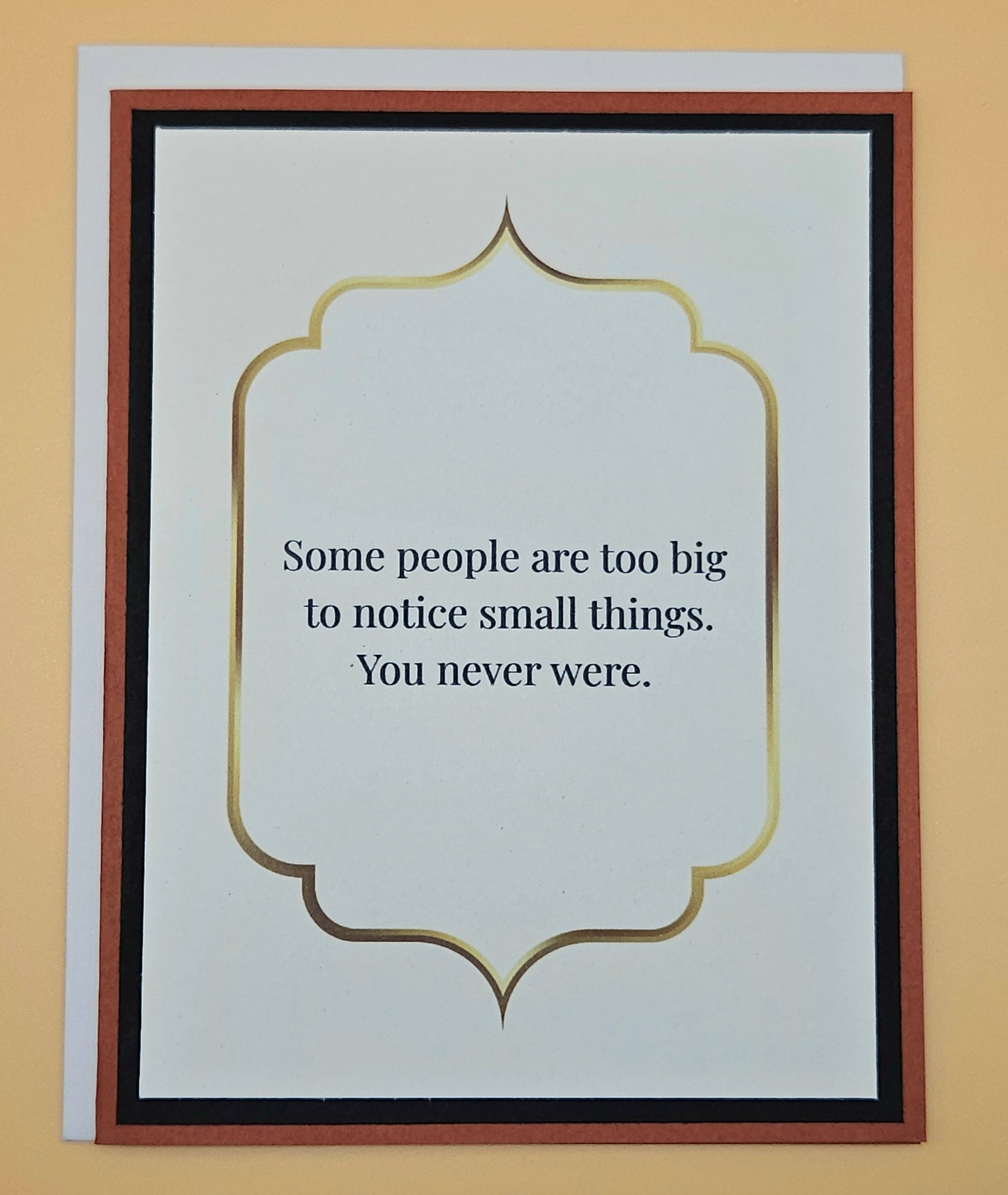 handmade fathers day card from tiddly pom cards Gold foil notice the small things