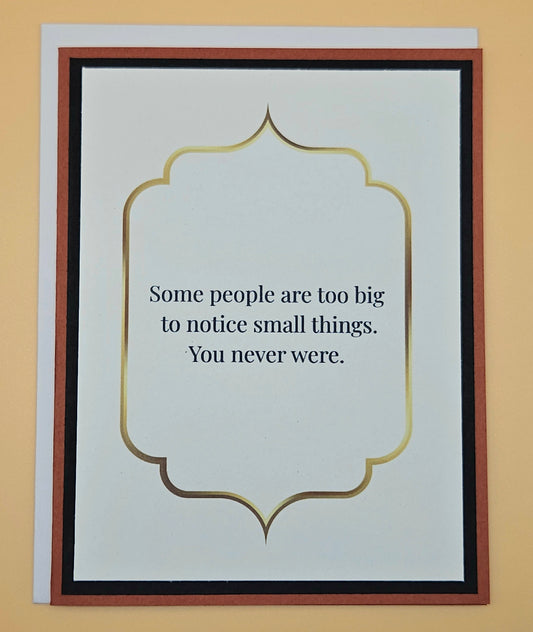 handmade fathers day card from tiddly pom cards Gold foil notice the small things
