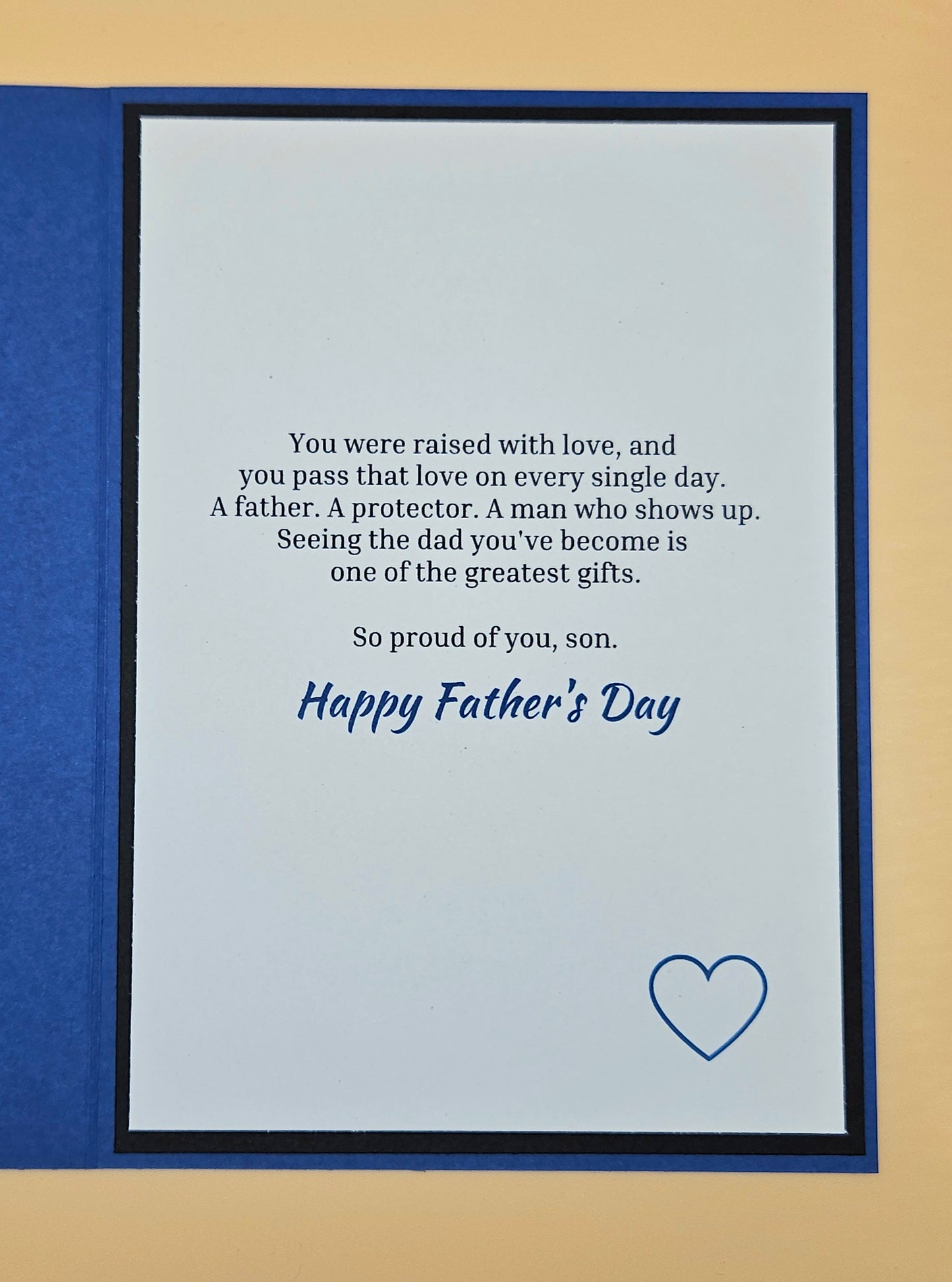 Father's Day Card for Son, Handmade Blue Hearts Milestone, Incredible Father Keepsake