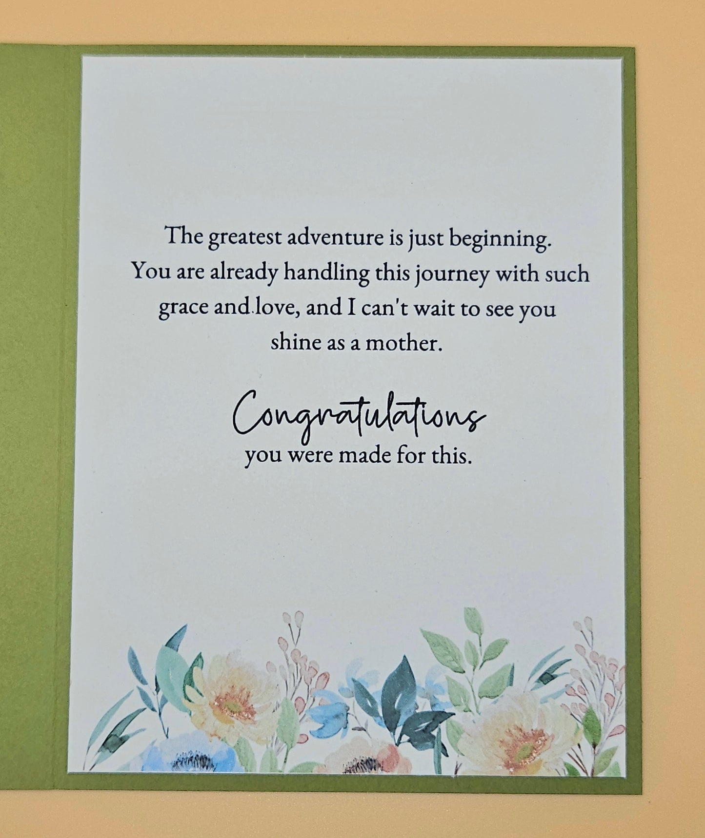 Mom To Be Card For Expecting Mother, Handmade Floral Already So Loved Strong, Congratulations Keepsake