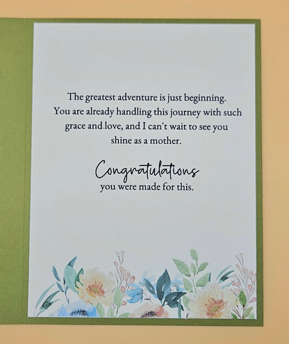 Mom To Be Card For Expecting Mother, Handmade Floral Already So Loved Strong, Congratulations Keepsake