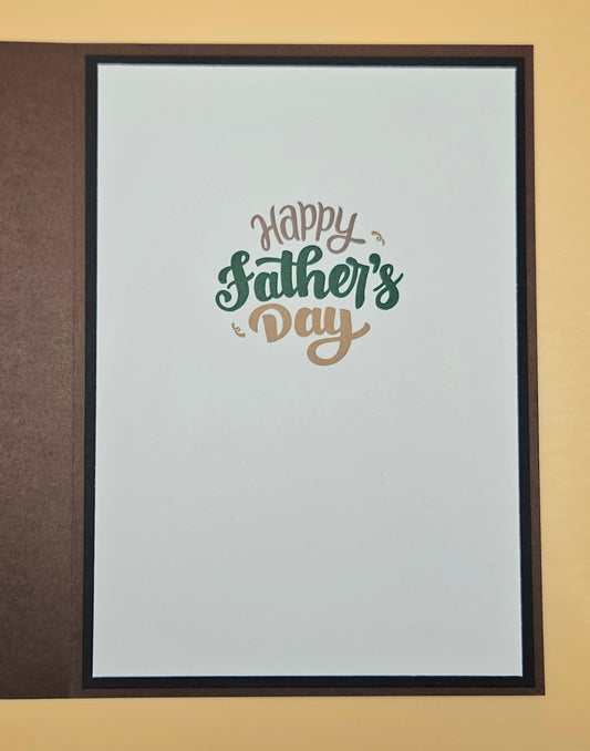 Father's Day Card for Dad, Handmade Custom Hand Colored Skin Tone Keepsake