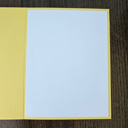 Winnie the Pooh Easter Card, Handmade Classic Pooh Bunny Ears, Hand Colored Holiday Greeting, Blank Inside