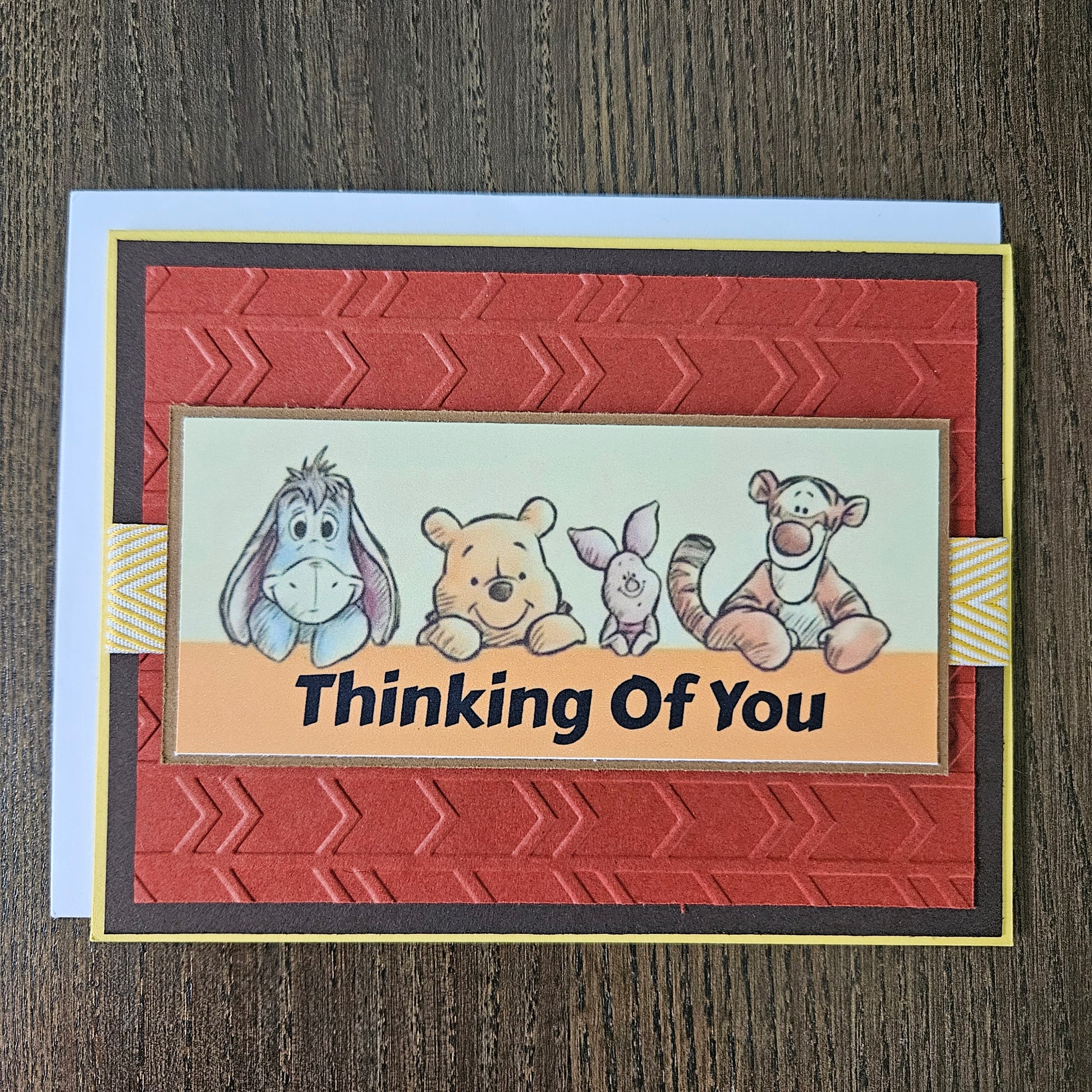 Handmade Winnie The Pooh & Friends Card, Personalized Card For Birthdays, Congratulations, Thinking of You, Best Friends Forever Tiddly Pom Cards