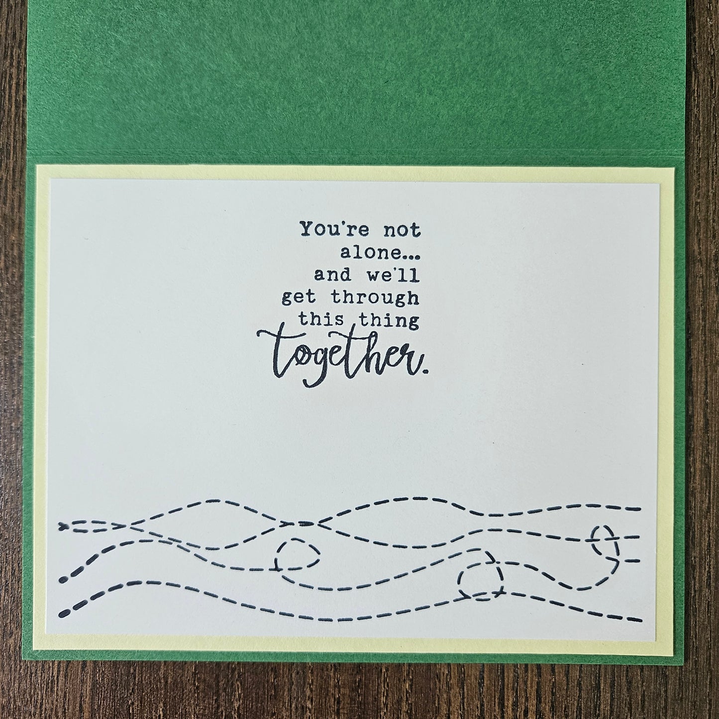 Handmade Thinking of You Card, Winnie the Pooh & Piglet , Hand-Colored Encouragement or Friendship Card with Supportive Message Tiddly Pom Cards