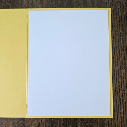 Floral Birthday Card for Daughter, Handmade Hand Colored Yellow Daisies, Blank Inside