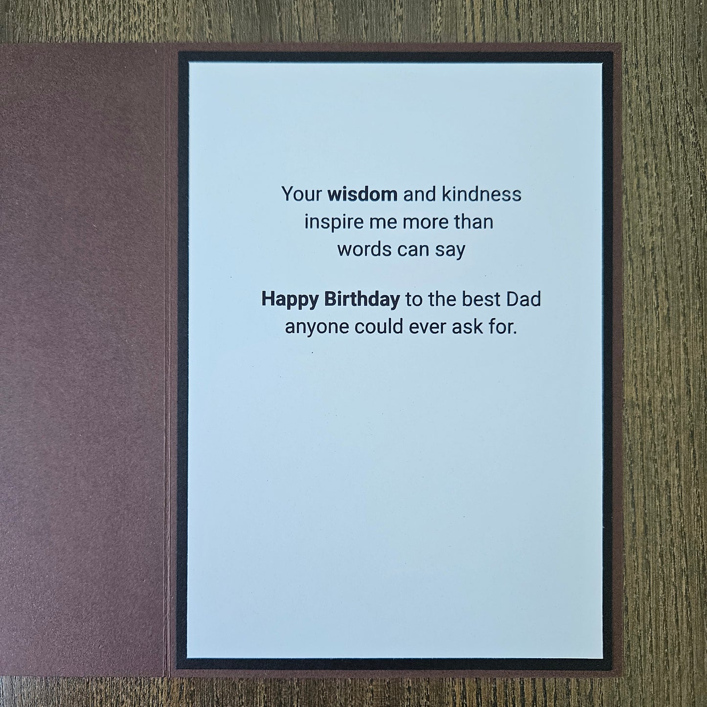 Handmade Birthday card for a father with decorative text on a textured background from Tiddly Pom Cards. 