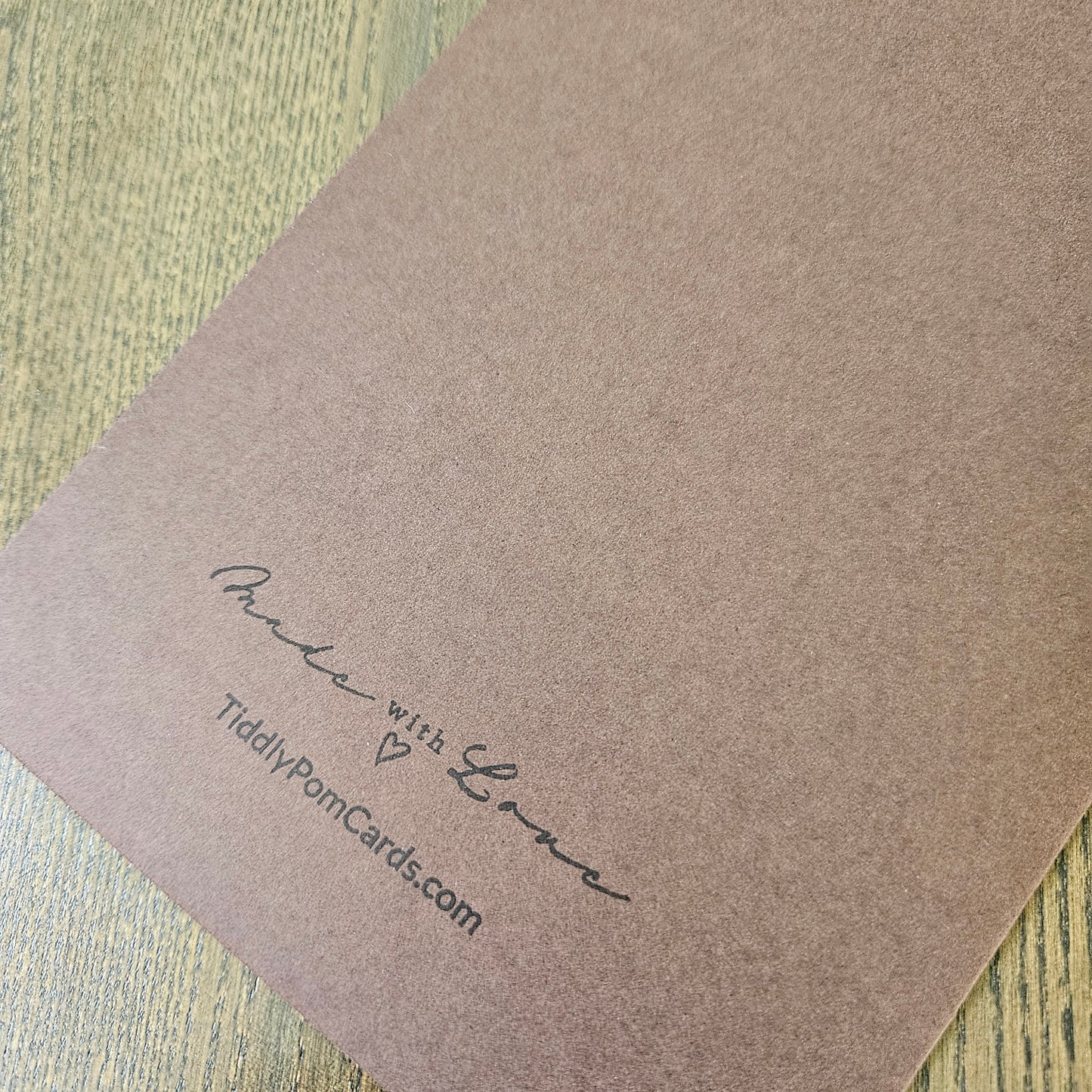 Handmade Birthday card for a father with decorative text on a textured background from Tiddly Pom Cards. 