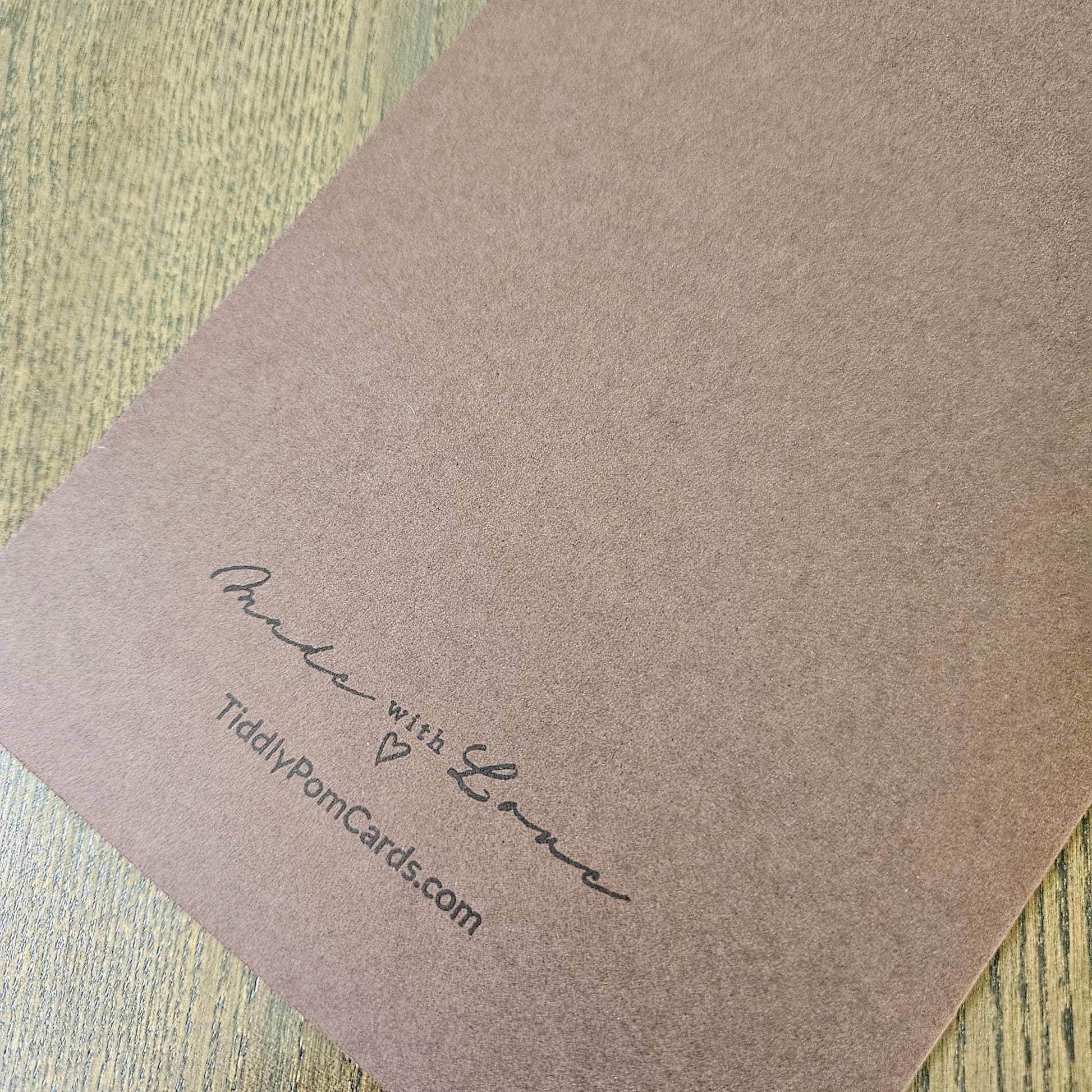 Handmade Birthday card for a father with decorative text on a textured background from Tiddly Pom Cards. 
